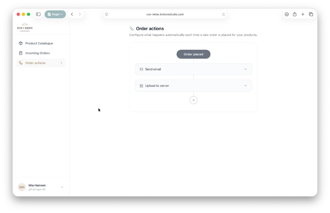 Store ordering screenshot